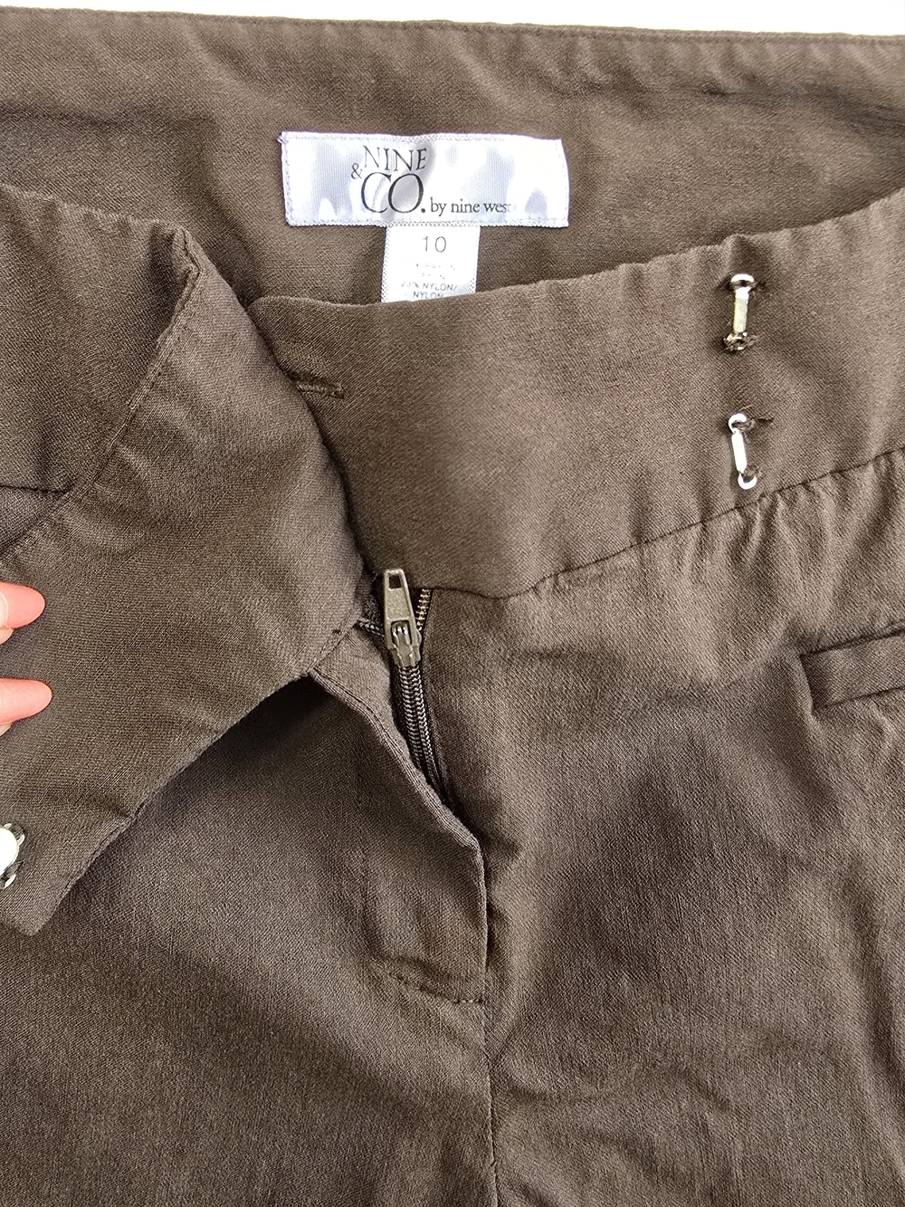 Nine & Co. by Nine West Brown Bootcut Pants Waist 10 - Picture 4 of 9
